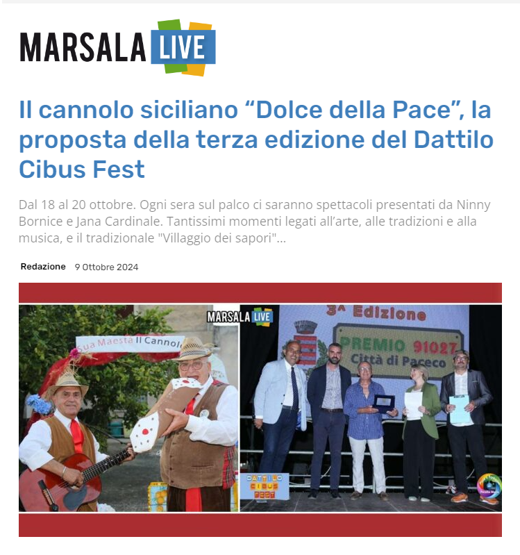 Dattilo Cibus Fest 2024 - Marsala Live